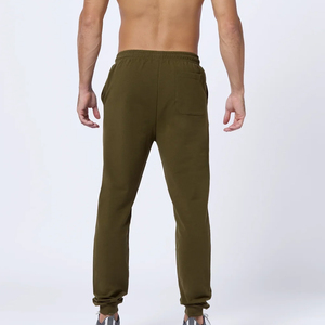 กางเกงวอร์มขายาวผ้าสแปนเด็กซ์/ โพลีเอสเตอร์น้ำหนักเบาสำหรับผู้ชายกางเกงวิ่งออกกำลังกายแบบปรับแต่งได้สำหรับใส่ไปยิมเอวยางยืดแบบลำลอง - Product Image 2