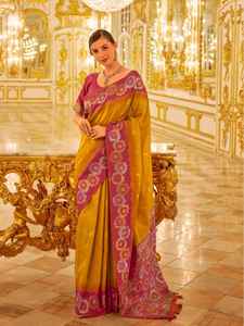 Dernier concepteur Soft Banarasi Silk Floral Printed Border Saree By FabZone - Product Image 4