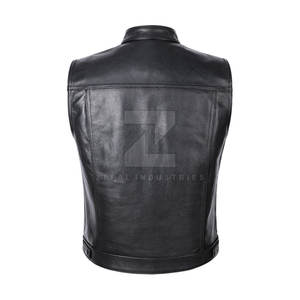 Good Quality 100% <b>Leather</b> Made Fashion <b>Vest</b> Reasonable Price Men Clothing Breathable <b>Leather</b> <b>Vest</b> - Product Image 2