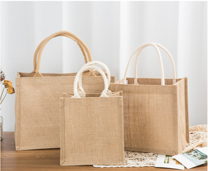 ถุงผ้าลินินแบบใช้ซ้ำได้สำหรับใช้ในชีวิตประจำวันพิมพ์ลายโลโก้ได้ตามต้องการ - Product Image 3