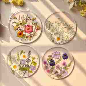 Posavasos de hotel hecho a mano a precio barato, diseño personalizado, resina de madera de nogal hecha en la India con la mejor calidad - Product Image 1