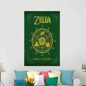 Elegante lienzo impreso con arte de Zelda Hyrule Historia para decoración del hogar, enrollado en lienzo tipo galería - Product Image 1