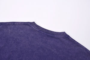 Camiseta de Hombre Batik Lavada de Color Morado, Peso Pesado, 250 g/m², Logotipo Personalizado, 100% Algodón, Venta al Por Mayor - Product Image 6