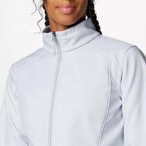 Chaqueta impermeable ajustada para mujer, carcasa blanda para logotipo impreso personalizado, chaqueta Softshell de invierno para mujer, estilo informal - Product Image 3