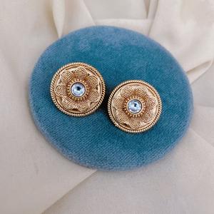 Pendientes chapados en oro de calidad superior de aspecto sencillo, aspecto hermoso, perfecto para ropa de boda, ropa tradicional para mujer - Product Image 1