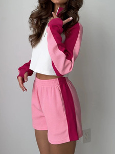 Ensemble deux pièces décontracté pour femmes à la mode imprimé vintage coupe ample haut court à manches longues et pantalon élastique grande taille - Product Image 3