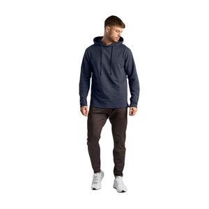 Sudadera con capucha informal azul marino para hombre, bordado jersey de lana de algodón 100% ecológico de ganchillo de ajuste Regular, moda Otoño Invierno - Product Image 2