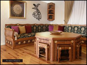 Design d'intérieur Majlis arabe, design classique moderne, ensemble élégant pour salon, sièges d'angle luxueux, design gain de place - Product Image 2