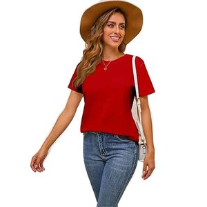 T-shirt d'été en coton surdimensionné pour femmes, taille plus, décontracté, ample, streetwear - Product Image 1