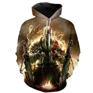 2023 juego de moda God Of War 3D impreso sudaderas con capucha Casual Hip Hop Unisex Sudadera con capucha de gran tamaño