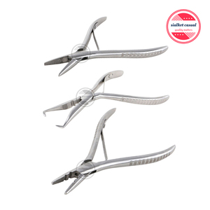 Pince d'extension de cheveux en acier inoxydable, 1 pièce, 2 trous, pour Micro Nano anneau, i-tip, outil d'extraction, longueur 18cm - Product Image 3