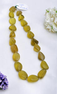 Cuentas Redondas Lisas de Cuarzo Oliva l 17 Pulgadas Cuentas Redondas Lisas de Cuarzo Oliva Natural para la Fabricación de Joyería Fina Piedra Preciosa - Product Image 2