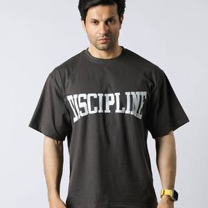 Ropa deportiva activa estampada con logotipo personalizado, ropa de gimnasio, camisa de poliéster de gran tamaño y LICRA, ajustada en blanco de alta calidad para hombre - Product Image 4