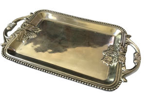 Bandeja de metal para servicio de pasta o dulce por encargo de alta venta de forma irregular Bandeja de metal con acabado dorado de aluminio - Product Image 2