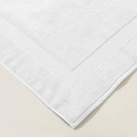 EN STOCK Toalla de Piso para Hotel Blanca de 50x70 cm (19"x28") de Secado Rápido, Color Sólido, Alfombra Absorbente y Suave, 100% Algodón Turco