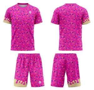 Uniformes de fútbol 2025 personalizables para niños, jersey de sublimación de secado rápido, uniforme de equipo, bonito diseño de chispas de helado, fábrica OEM - Product Image 2