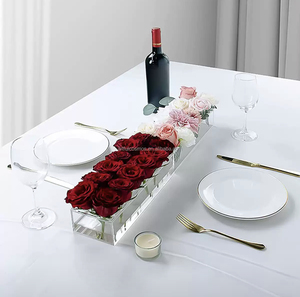 2025 New and Beautiful Acrylic Square <b>Flower</b> Vase Stand <b>Display</b> for Wedding Event Party Centerpieces Decoration - Product Image 1