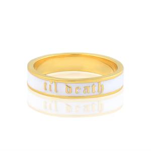 Anillo de Plata Fina Til Death, Anillo de Compromiso y Aniversario de Moda, Anillo Apilable con Engaste Invisible para Boda - Product Image 4