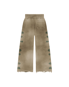 High Quality Distressed Applique Rhinestone 500GSM Cotton <b>Pullover</b> Hoodie And Sweatpants Set Custom Luxury Tracksuits For <b>Men</b> - Product Image 3