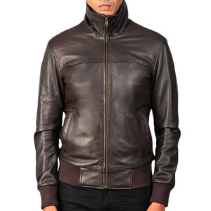 High Quality Plus Size Stand Collar Leather <b>jacket</b> for <b>men</b> Wholesale Outdoor Use <b>with</b> <b>Hooded</b> Pocket Decoration Fabric Material - Product Image 2