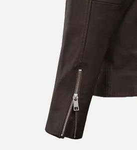 Stylish Black Winter Men's Leather Jacket <b>in</b> <b>All</b> Sizes with Custom Logo and Zipper Private Label - Product Image 3