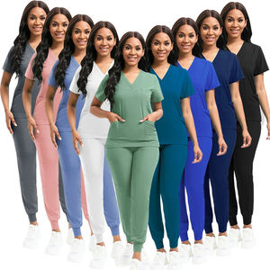 Nouveauté, vente chaude, en gros, ensembles d'uniformes en denim unisexe grande taille, ensembles de blouses d'hôpital, médecin, beauté, médical, Fig Mandala Adar Scrub Set - Product Image 2