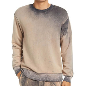 Sweat-shirts pour hommes tendance, lavage à l'acide, 100% coton, molleton de haute qualité, nouveau style, surdimensionné, lourd, col rond - Product Image 4