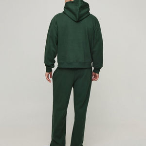 Survêtements en molleton de coton avec impression sérigraphique, 100% coton, pantalon de survêtement évasé, ensembles de survêtement délavés, survêtement imprimé personnalisé - Product Image 2