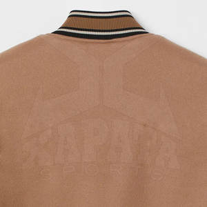 Veste d'hiver pour homme avec logo personnalisé, style Letterman, col montant, en laine/cuir, respirante, nouveau style, vente chaude - Product Image 5