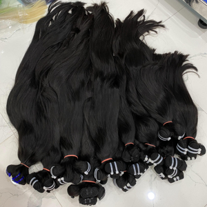 Extensiones de cabello humano vietnamita liso Natural 100%, cutícula alineada, Onda de cabello sin procesar, estilos de rizos rizados profundos incluidos - Product Image 1