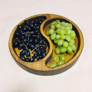 Plateaux décoratifs ronds de haute qualité Plateau de service en bois d'acacia pour salon et cuisine fabriqué au Vietnam - Product Image 2