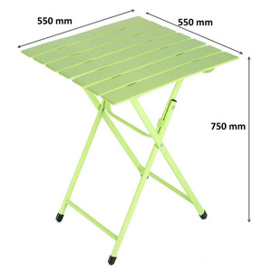 Contemporary <b>Garden</b> Dining Set <b>Foldable</b> Iron <b>Table</b> & Chair 3 Colors Outdoor Furniture CBCF156 - Product Image 3