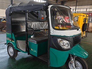 รถสามล้อไฟฟ้าโดยสาร 48V 501-800W ตัวถังปิด 3 ที่นั่ง สีแดง - Product Image 5