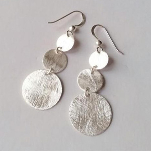 2025, pendientes elegantes de latón hechos a mano, pendientes de corazón colgantes geométricos de Metal mixto, inspirado en la naturaleza, inspirado en Vintage - Product Image 3