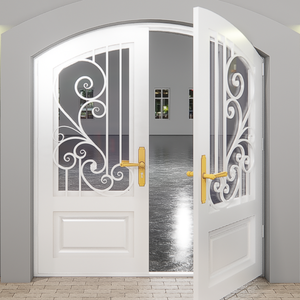 Portes en fer forgé avec un design supérieur arqué pour l'entrée principale de la maison portails en métal et accès au jardin fabriqués au Vietnam - Product Image 5