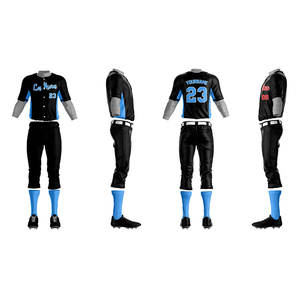 ชุดเครื่องแบบเบสบอลวัสดุโพลีเอสเตอร์ทนทานชุดเสื้อพิมพ์โลโก้ตามสั่ง - Product Image 1