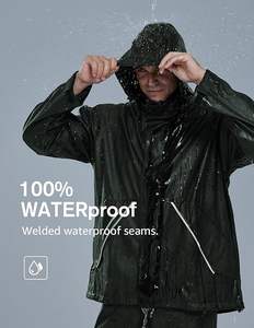 Veste coupe-vent pour la pêche, imperméable, à capuche, décontractée, unie, vêtements de pluie pour hommes et femmes, résistante, avec pantalon - Product Image 2