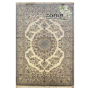Tapis orientaux de haute qualité, noués à la main, design médaillon, en pur coton et laine, pour la maison, le bureau, la décoration des sols. - Product Image 1