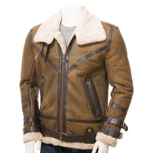 Veste en cuir pour homme de qualité supérieure, personnalisable, fermeture éclair, imperméable, coupe-vent, respirante, style bombardier d'hiver - Product Image 1