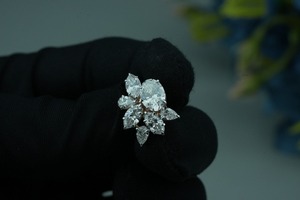 Pendientes de diamantes chapados en oro blanco y oro rosa certificados por IGI para bodas, fiestas y regalos - Product Image 6