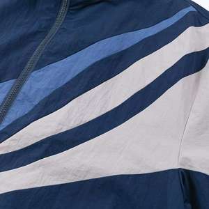 Chaqueta cortavientos de hombre retro callejero con logotipo personalizado, chaqueta de nailon con bloque de color para hombre - Product Image 5