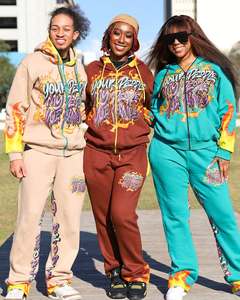 ชุดวิ่งสองชิ้นโอเวอร์ไซส์วินเทจสำหรับฤดูหนาวโลโก้ปักแบบกำหนดเอง - Product Image 4