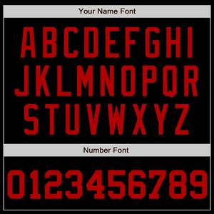 Camiseta de béisbol auténtica negra roja personalizada - Product Image 4