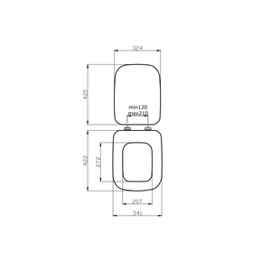 Couvre-siège de toilette blanc modèle Alfana compatible avec les toilettes modèle Alfana blanches - Product Image 2