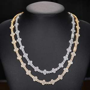 Star Tennis VVS Lab Grown Chain Digital Antique Moissanite Stainless Steel White Gold Diver Classic Waterproof Wholesale Iced - Product Image 1