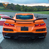 Kit complet de carrosserie style Z06 pour Chevrolet Corvette C8 Mise à niveau de la calandre de pare-chocs avant et arrière Jupes latérales Splitter Spoiler CarKit