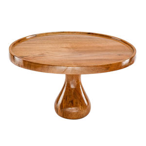 Support à gâteau marron en bois de luxe de haute qualité accessoire décoratif en métal le plus vendu en vente - Product Image 1