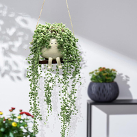 Pot de fleurs suspendu pour chaise balançoire, pot de plantes avec visage souriant pour intérieur et extérieur, cadeau unique pour la fête des mères, l'anniversaire, Noël