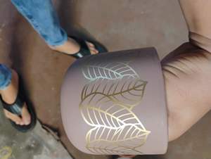 Vente en gros de décorations de jardin en terre cuite bohème multicolores, design carré, pots et jardinières multicolores - Product Image 5