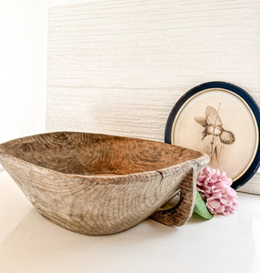 Farmhouse Wooden Hand Carved <b>Bowl</b> decorative <b>Dough</b> <b>Bowl</b> for Candle <b>Dough</b> for Candle Making with polished - Product Image 3